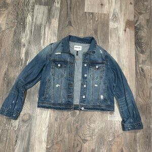 Black Label Blue Distressed Denim Jacket